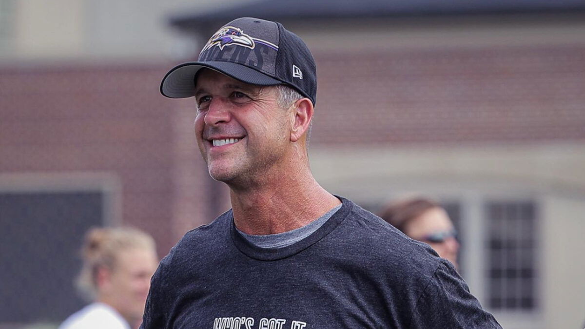 Ravens Head Coach John Harbaugh Praises God After Win